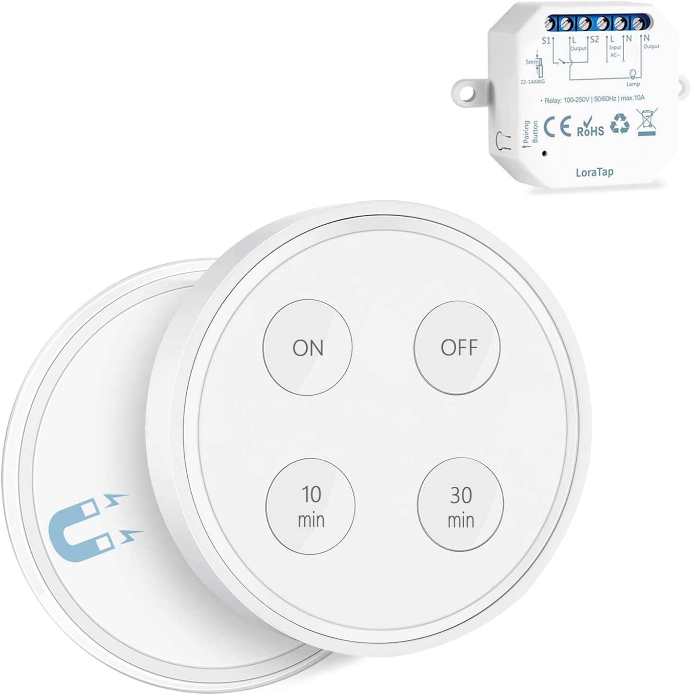 LoraTap Módulo Interruptor WiFi 10A 2300W con Medidor de Consumo de  Energía, Conmutador Paralelo Inteligente, Control a Distancia por Móvil,  Relé Temporizador Compatible con Alexa y Google Home : : Bricolaje  y
